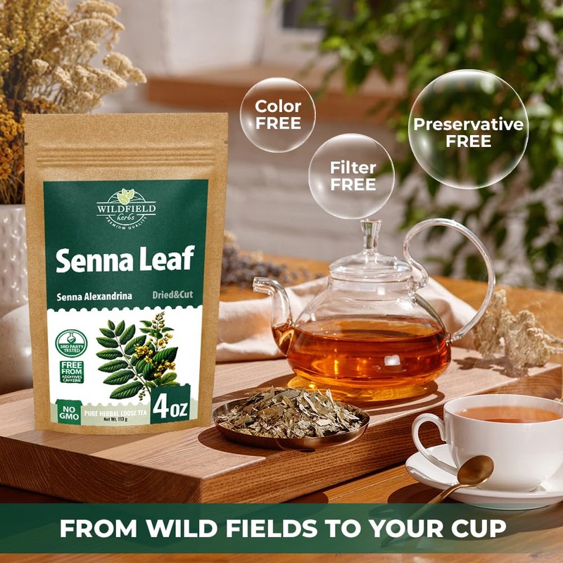 4 oz. Senna Leaf Senna Leaves Tea Bags Herbal Tea