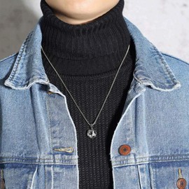 Create idea Soccer Charm Necklace, Stainless Steel for Boy Girl Sportsman Men Women Unisex Jewelry Unique Gift- 60cm/23.6 Inch