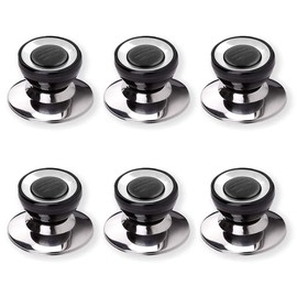 6 pieces pot lid knob, pan lid button, cookware lid knob, stainless steel pot lid handles, with 6 screws and 6 washers, used for most pot lids replacement knobs