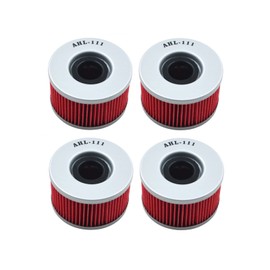 AHL 111 Oil Filter Compatible with Honda TRX500FGA FOREMAN RUBICON GPSCAPE 500 2004-2008 TRX400FGA RANCHER AT GPSCAPE 397 2004-2007 TRX400FA RANCHER AT 400 2004-2007(4 pack)