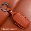 Kirsnda for Ford Leather Key fob Cover with Keychain,Leather Key