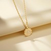 KELORIS PATH Initial Necklace for Women, 14K Gold Plated Round