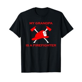 My Grandpa Is A Firefighter Helmet & Axe Fireman Shirt T-Shirt