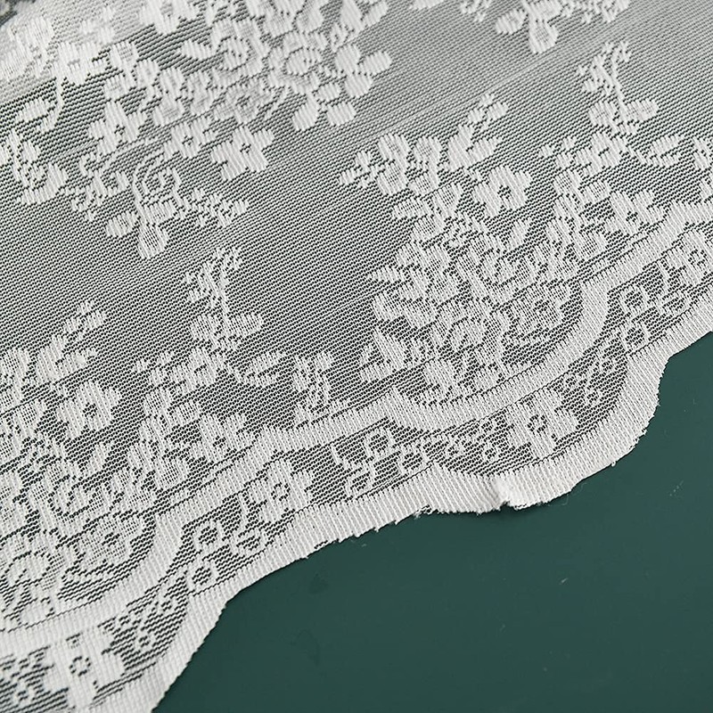 YJ YANJUN White Lace Shower Curtain - Victorian Shower Curtain