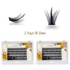 CB 120 Pcs, 2-Trays Wide Cluster Eyelash, Wispy Lashes, Ultra