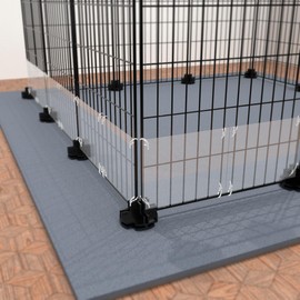 16 Pack Pet Cage Liner with Zip Ties Pet Rabbit Habitat Guinea Pig Cage 6" x 4.5" Flexible Plastic Side Protection Urine Guard Panels by Marketing Holders