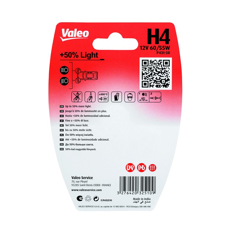 Valeo 32510 Bulbs H4
