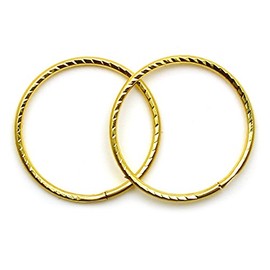 Arranview Jewellery 9ct Gold 14mm Diamond Cut Sleeper Hoops (1 Pair)
