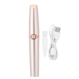 Lipstick Shaped Electric Eyebrow Trimmer Mini Portable Women Eyebrow Shaver Rose Gold