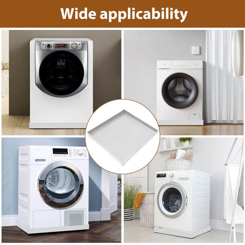 Stainless Steel Washing Machine Drip Pan,Heavy Duty Washer Drip Tray