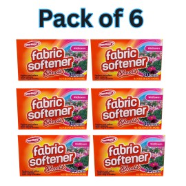 PowerHouse Fabric Softener Dryer Sheets, Wildflowers Scent, Static & Wrinkle 6pk