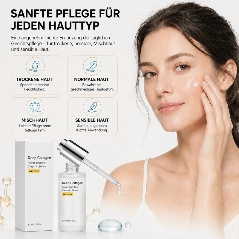 Deep Collagen Serum, Collagen Peptide Serum, Deep Collagen Power Boosting