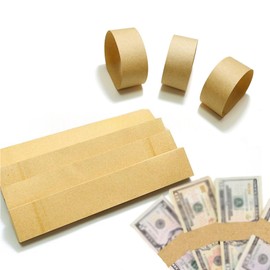 400 Stück Geldschein Banderolen, Selbstklebend Geldbänder 192 x 29 mm, Währung Rechnung Band, Geldscheinverpackungen Geld-Bargeldbänder, Geldumschläge Geldbänder für Noten Wraps Geld organisieren