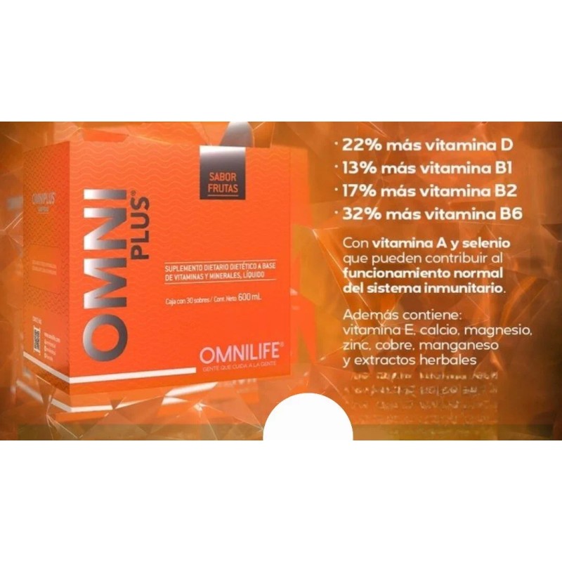 100% Pure OMNIPLUS FRUTAS | OML Plus Vitamin Mineral Herbal
