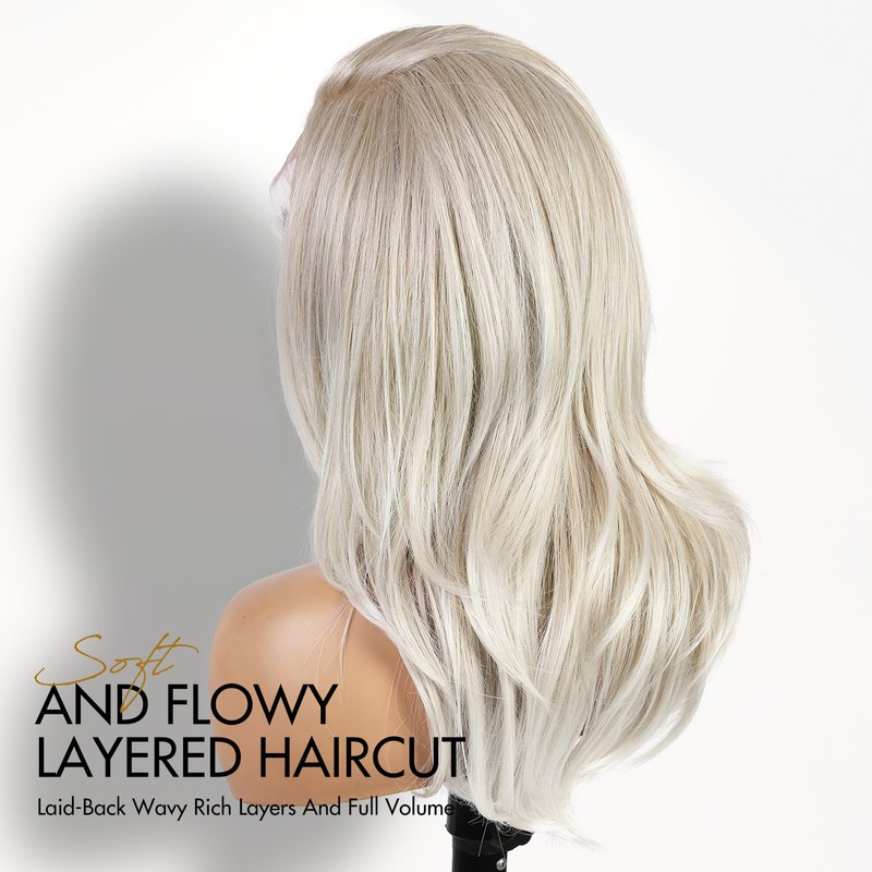 13X6 Lace Front Layered Wavy Wig (Blonde T127)