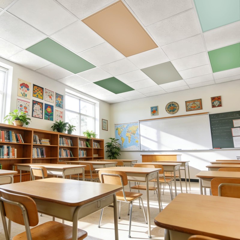 6 Pcs Fluorescent Light Covers For Ceiling Lights Classroom With