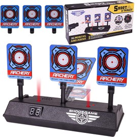 Electronic Targets Toys Set of 4 Electronic Guns Shooting Targets Auto Wake Up Function Kids Toys 1 Electronic Target + 3 Targets