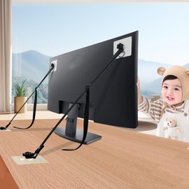 2 Pack Anti Tip Straps Safety for TV Furniture Safety Straps for Proofing Adjustable Earthquake Straps for Furniture Heavy Duty TV Straps