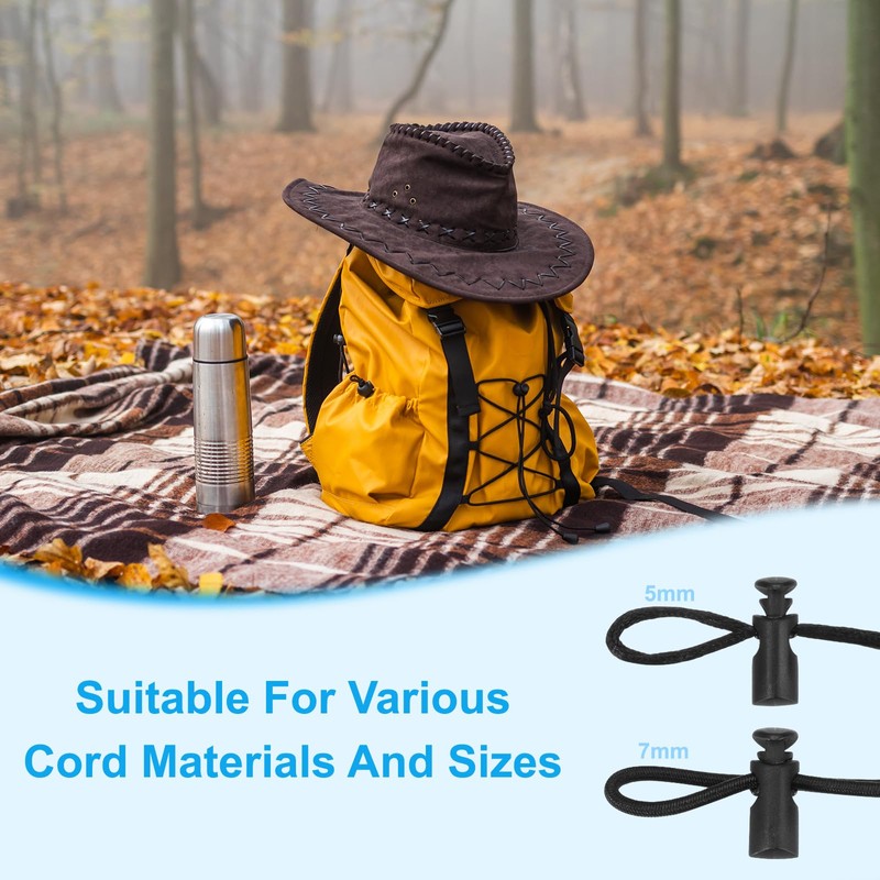 PATIKIL Plastic Cord Lock, 10 Pack Single Hole Spring Toggle