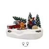 Moments in Time Christmas Village Scene, Campfire Scene with LED