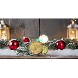 Antique Replica Vintage Nautical Captain compass & Magnifying Glass