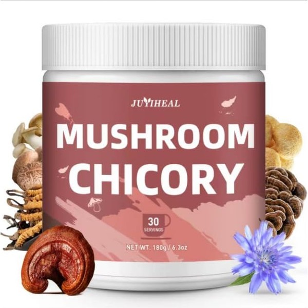 JUYIHEAL Mushroom Chicory, Mushroom Chicory Coffee 6 Mushrooms with Chicory