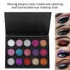 15 Colours Waterproof Glitter Eyeshadow Palette, Eye Make Up Palette,