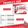 Chiisong 2 Pcs Side by Side Baseball Scorebook 11.5x16 30