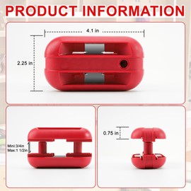 TaShow Edge Banding Trimmer, 2 Pcs Edge Banding Cutter with Additional 4 Pcs Tungsten Blades and Air Spring Design for Quick & Easy Conversion, Suitable for PVC/Melamine/Birch/Maple/Oak, Red