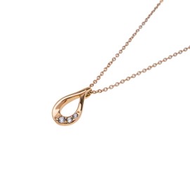 Alavel Women's Necklace, Hypoallergenic, Cubic Zirconia, Drops, Delicate, Surgical Stainless Steel, Adjuster Included, 3 Stones, Stainless Steel