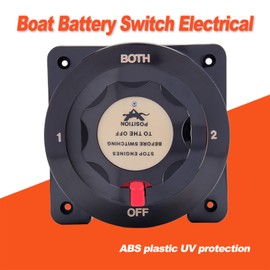 Marine Heavy Duty Dual Battery Selector Switch,Boat Safety Disconnect Switch Battery Master Switch Isolator ​for Power Disconnect Cut Off