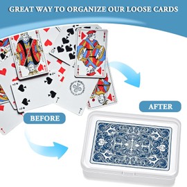 Clear Plastic Playing Card Deck Cases, 8Pcs Plastic Playing Card Storage Box Playing Card Box,Plastic Playing Card Case Holder, Empty Playing Card Storage Box Card Game Storage Box Playing Card Case