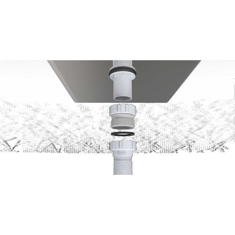 EASYDRAIN Double Kitchen Sink P-Trap | Expandable & Flexible 1-½"