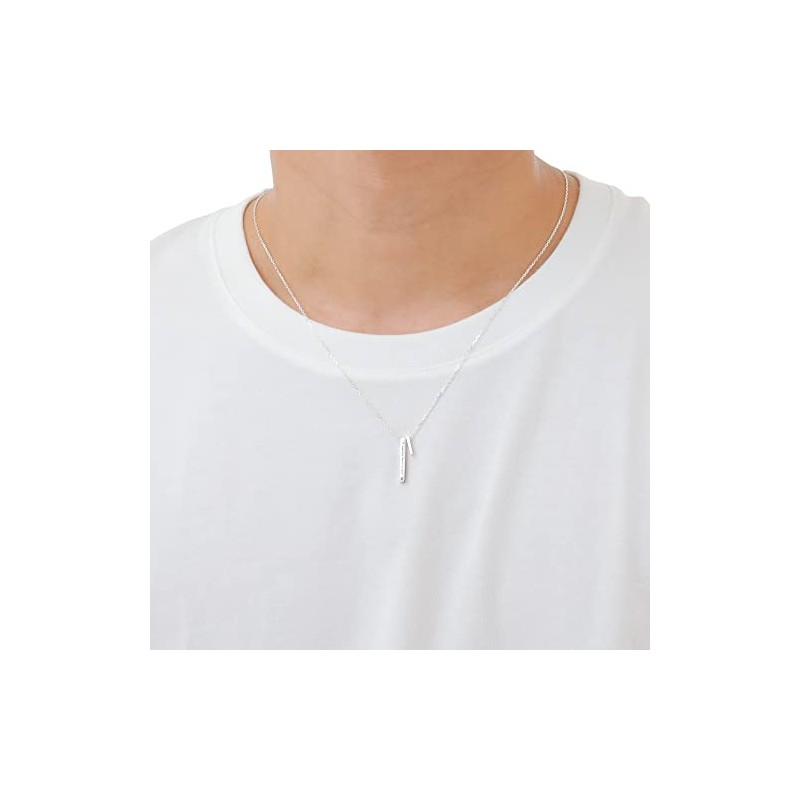 The Kiss SPD273DM 19.7 inches (50 cm) Diamond Silver Necklace,
