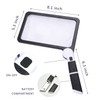 Magnifying Glass with Light, Page 5X Folding Handheld Rectangular Magnifier