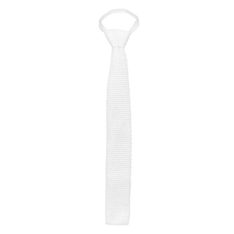 White Polyester Equestrian Necktie Stock Tie Unisex Male Female Horse