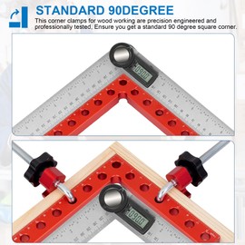 Corner Clamp for Woodworking, 90 Degree Clamp, Precision Right Angle Clamp Woodworking Tools 4 Pack 5.5"*5.5" Aluminum Positioning Tools for Box Cabinets, Picture Frames, Drawers