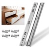 NECILO Silver 350mm Residential Drawer Runner, 45kg Load Capacity Full