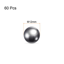sourcing map 60pcs Precision Balls 12mm Diameter G1000 201 Stainless Steel for Bearings