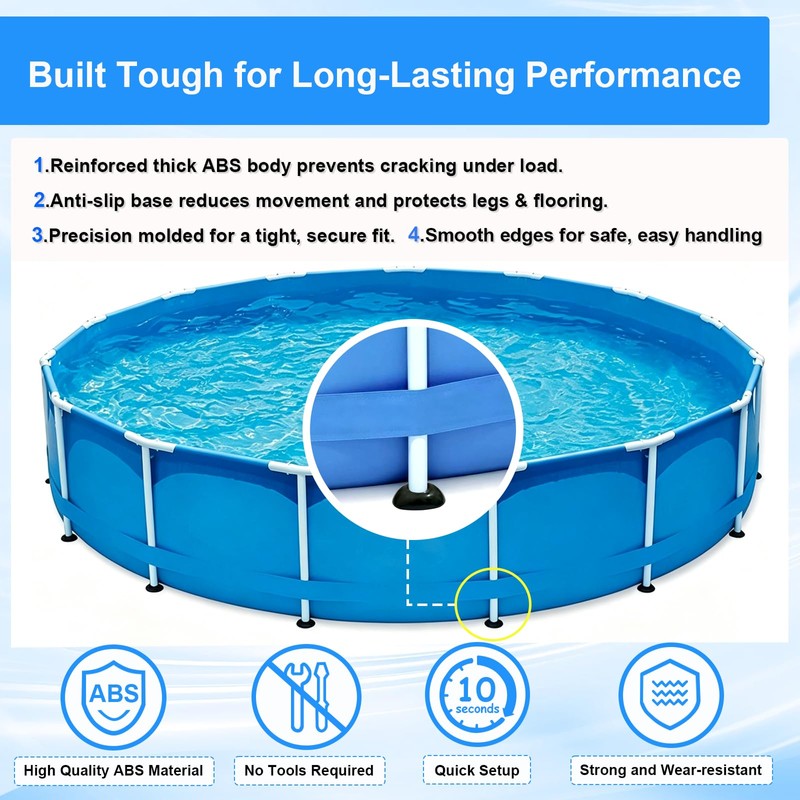 Above-Ground Pool Leg Cap for Bestway 16/18Ft x48In Steel Pro