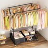 Raybee Clothes Racks for Hanging Clothes with Shelves 400LBS, Adjustable