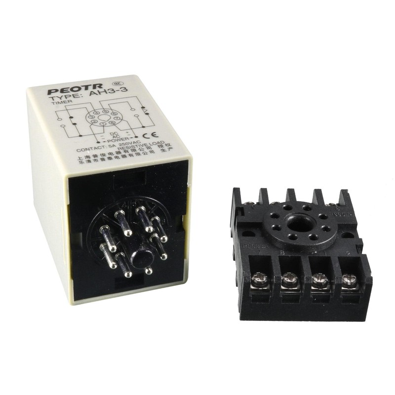 uxcell AC 110V 8P 0-60 Minutes Range Adjustable Delay Timer