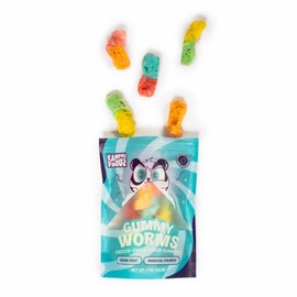 Kanpai Freeze Dried Candy - Gummy Worms - Gift of One, 1 oz. Resealable Bag By Lyza's Sweets & Treats