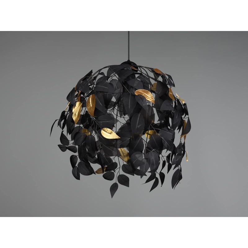 LED Pendant Light Dimmable Lampshade Diameter 38 cm Leaves Design