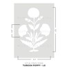 Turkish Poppy Wall Stencil - Reusable - Large Wall Stencils