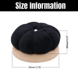 Uxney Pin Cushion,Wooden Sewing Pin Cushion Pincushion Needle Cushion for Sewing Quilting Needlework DIY Crafts(Black,2 PCS)