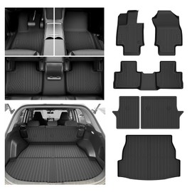 Cartist Floor Mats & Trunk Mats & Backrest Mats Fit for 2019-2024 2025 Toyota RAV4 (Include Hybrid) Accessories All Weather Cargo Liner for RAV4 Accessories Carpet Protection TPE Odorless