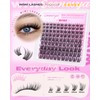 5 Styles Lash Clusters Kit, GLITZ/MANGA/WIWI/BOTTOM Cluster Eyelash Extensions, 3D