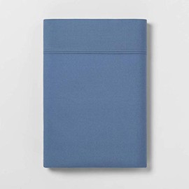 Ultra Soft 100% Cotton Blue Flat Sheet 300 Thread Count - Twin XL