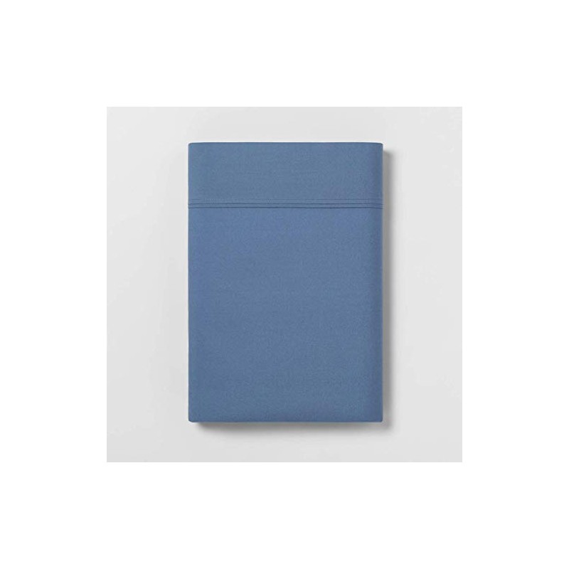 Ultra Soft 100% Cotton Blue Flat Sheet 300 Thread Count